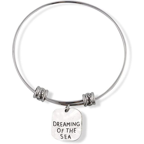 Dreaming of The Sea Ocean Marine Charm Bangle - Picture 1 of 4